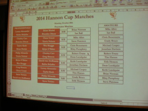 2014 Hannon Cup foursomes matches
