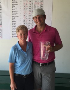 Jay Reynold's with his trophy after his 2015 Men's City Championship win
