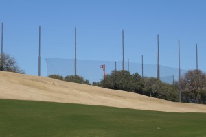 Back of the range from 15 fairway during construction.