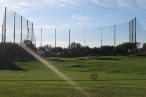 Completed netting on the driving range