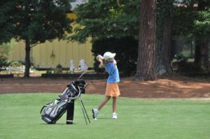 Kaitlyn Papp on the course at 10 years old