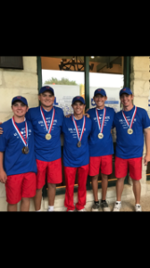 (l-r) Mathew Denton, Reid Davenport, Michael Rome, Thomas Bockholt, Reese Ramsey - 2017 6A State Champions